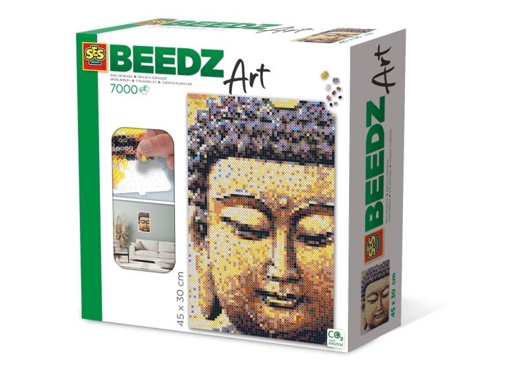 SES Creative Beedz art Buddha, 7000 stk, 12 År, Dreng/Pige, 300 mm, 455 mm, Ikke til børn under 36 måneder