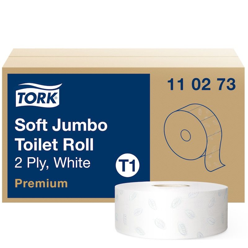 Tork 110273 Premium Soft Midi Jumbo toiletpapir 6 ruller 360 meter T1 | Jumbo toiletpapir | DISCOUNT | Genbrugsfibre