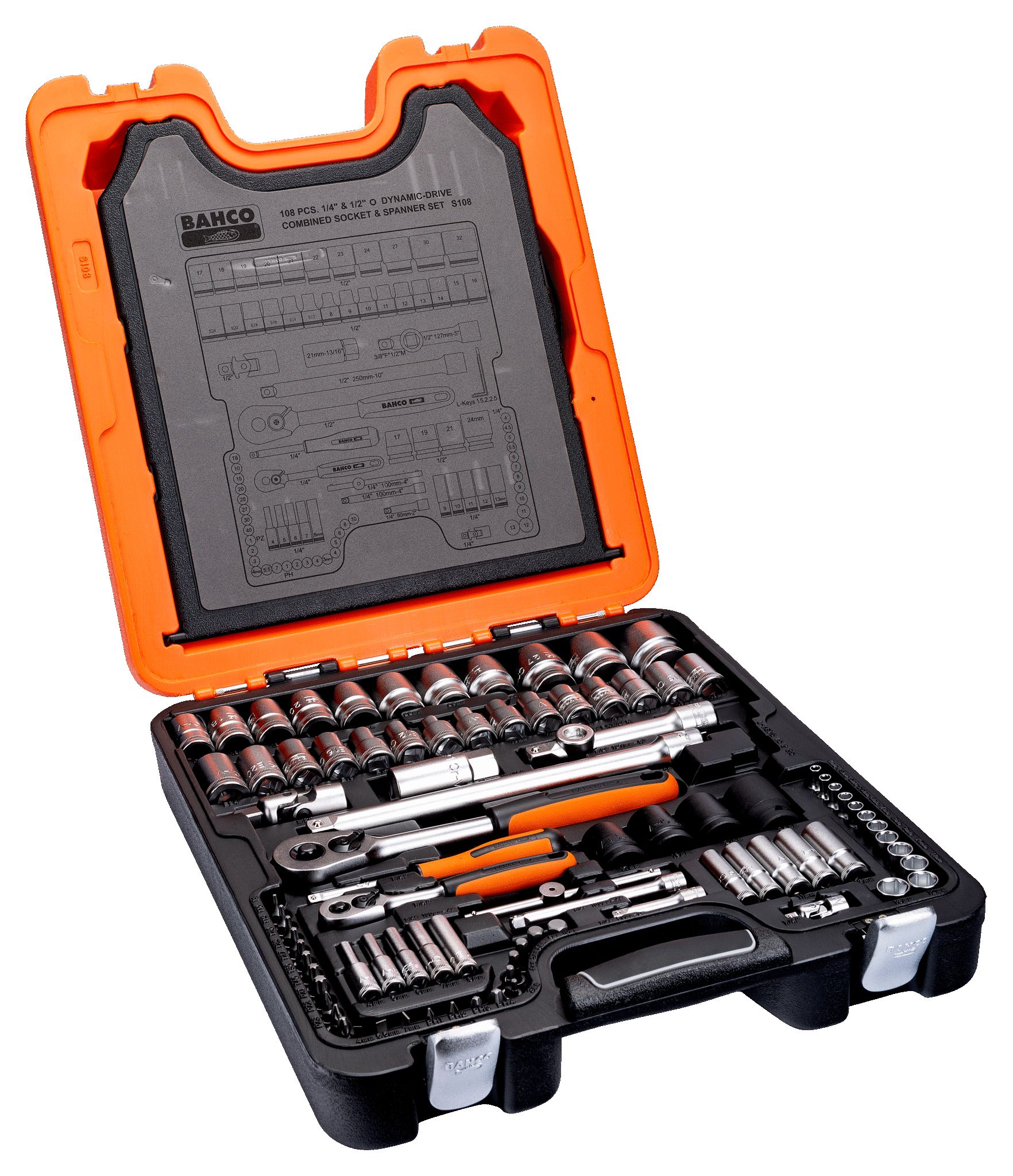Bahco S108, Krom-vanadium-stål, Metallic, 430 mm, 375 mm, 110 mm, 9,56 kg