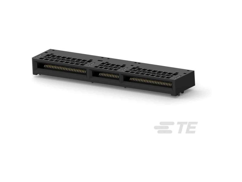 Te Connectivity Right Angle Female Edge Connector, Surface Mount, 140-Contacts, 0.6Mm Pitch, 2-Row, Solder Termination
