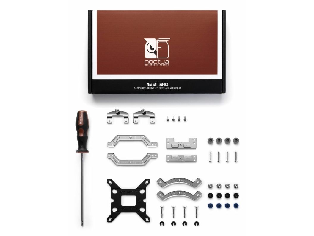 Noctua Nm-M1-Mp83, Monteringssæt, Sort, Brun, Sølv, Lga 1150 (Stik H3), Lga 1151 (Stik H4), Lga 1155 (Socket H2), Lga 1156 (Socket H), Lga 1200..., P