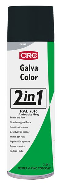 CRC GALVACOLOR, Maling, Allerede blandet, Sort, 0.5 L, Spray, 65 mm