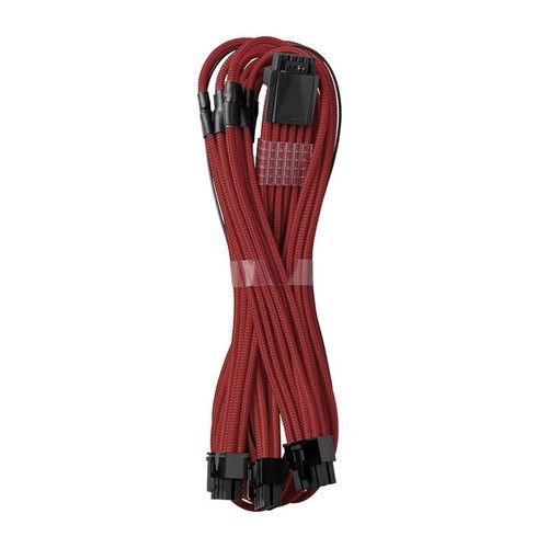 CableMod C-Series Pro ModMesh 12VHPWR til 3x PCI-e kabler til Corsair 60 cm mørkerød (CM-PCSR-16P3-N60KBR-5PC-R)