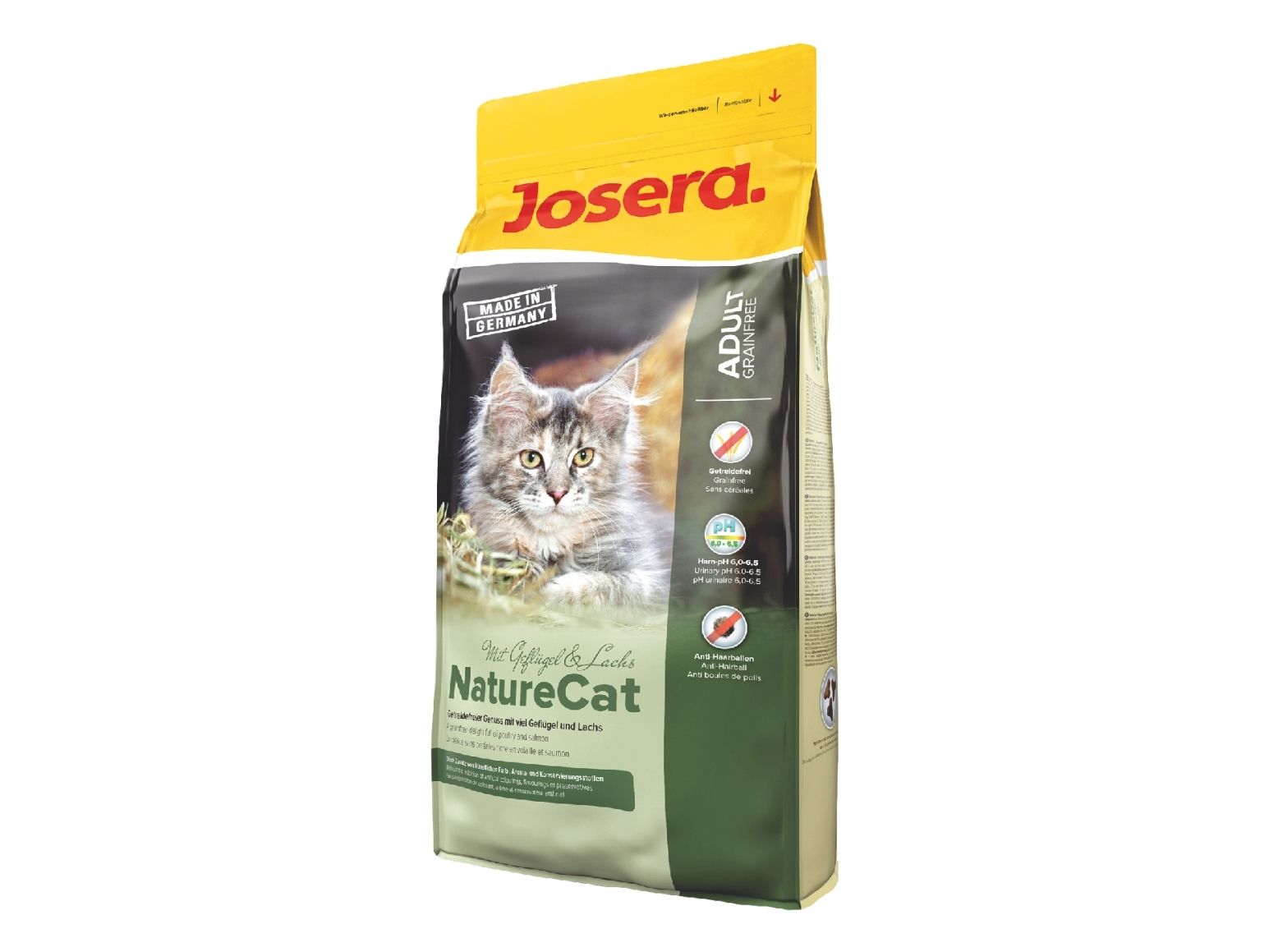 Josera Trockenfutter Nature Cat, Adult, Geflügel, Lachs, 400 G, Getreidefrei