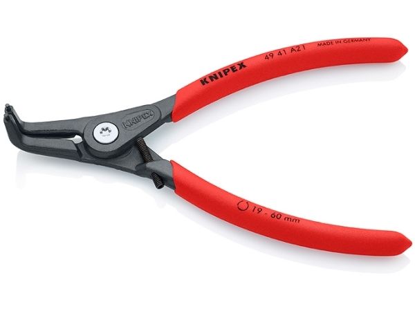 Knipex 49 41 A21, Cirkeltænger, Krom-Vanadium-Stål, Plast, Rød, 165 Mm, 169 G