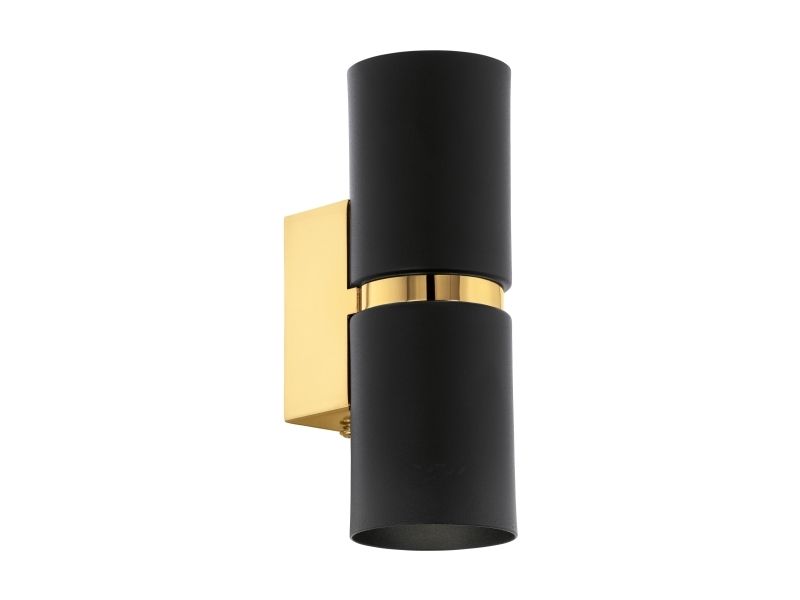 Eglo Passa Wall 2L Rund Schwarz/Gold