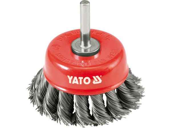 Yato ansigtsbørste med 75 mm flettet trådskaft YT-4752