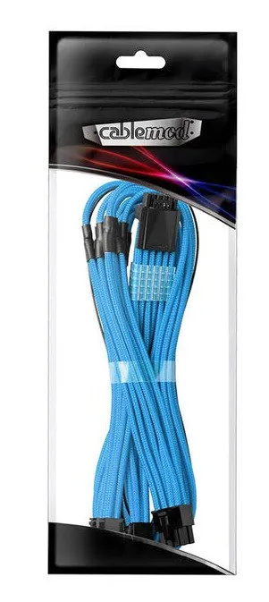 CableMod RT-Series PRO ModMesh 12VHPWR to 3x PCI-e Cable for ASUS/Seasonic - 60cm, mėlynos spalvos