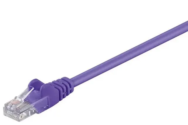 goobay - Nätverkskabel - RJ-45 (hane) till RJ-45 (hane) - 1.5 m - UTP - CAT 5e - formpressad, hakfri - lila | Datortillbehör - Kablar & adaptrar - Nätverkskablar | GameStuff