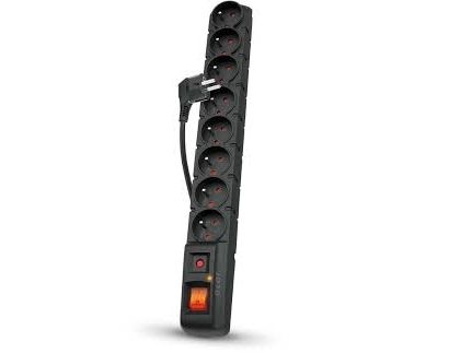 Acar S8 Pro 8-Fach Steckdosenleiste 1,5 M Schwarz (W0142)