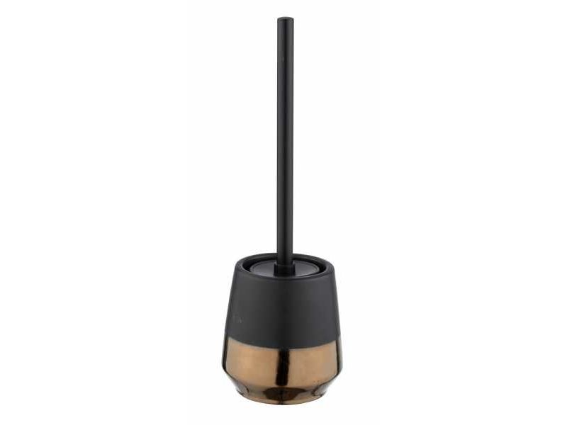 WENKO Brandol, Toiletbørste & holder, Sort, Keramisk, 118 mm, 118 mm, 127 mm