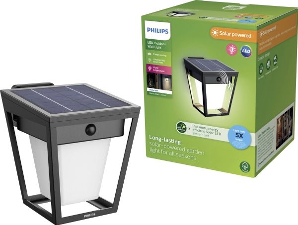 Nissa Wandleuchte Solcell Led 250/20Lm Schwarz