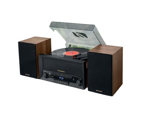 Muse MT-120 MB, Home audio midi system, Vejledning, Sort, Transparent, Træ, 33,45,78 rpm, 45 rpm, FM