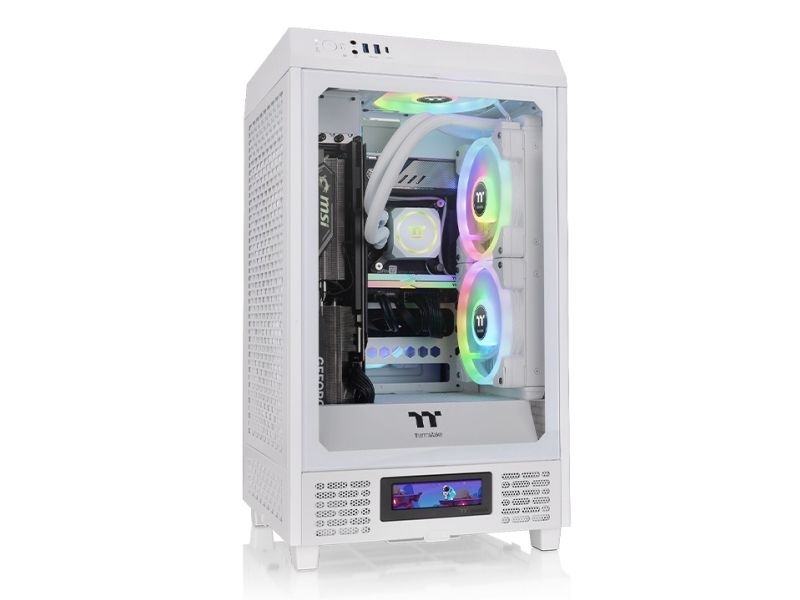 Thermaltake The Tower 200 Micro-Tower Mini-ITX-kabinet med visningsvindue hvid