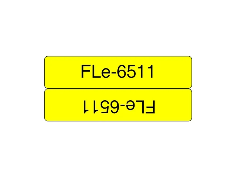 Brother FLe-6511 - Svart på gult - 21 x 45 mm 72 etikett (er) (1 rulle/rullar x 72 matrisskurna etiketter - för P/N: PTP900C, US#PTE800W | Skrivare - Skrivarpapper | GameStuff