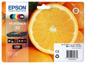Epson 33 Multipack - 5 Packungen - 24,4 Ml - Schwarz, Gelb, Cyan, Magenta, Fotoschwarz - Original - Blister - Tintenpatrone - Für Expression Premium