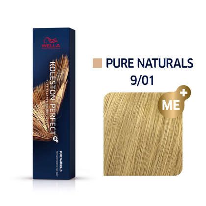 Wella Professionals Koleston Perfect Me Pure Naturals Permanent Hair Colour Cream 901 Light Natural Ash Blonde 60Ml