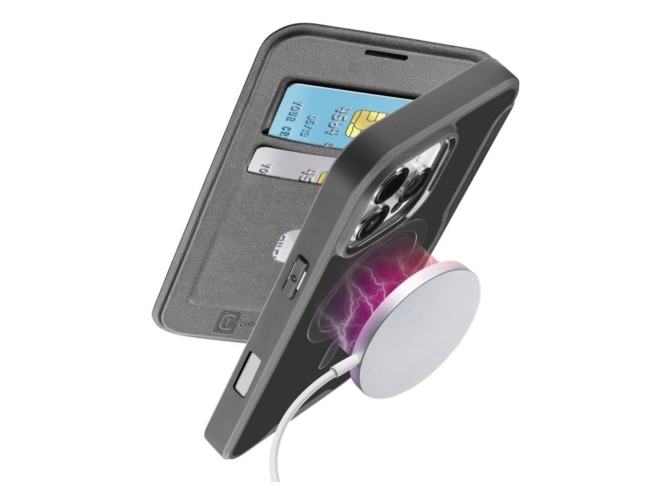 Cellularline Daily Mag - Iphone 16 Pro, Folio, Apple, Iphone 16 Pro, 16 Cm (6.3"), Schwarz