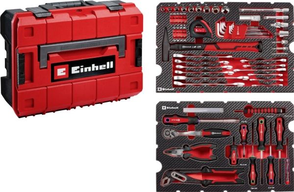 Einhell E-Case 370570 verktygsl&aring;da 80 st., svart/r&ouml;d