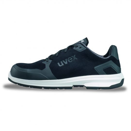 Uvex 1 Sport S3, Unisex, Erwachsener, Sicherheitsschuhe, Schwarz, Weiß, S3, Src, Schnürverschluss