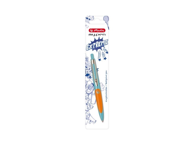 Herlitz my.pen, Clips, Clip-on udtrækkelig kuglepen, Genopfyldelig, Blå, 1 stk