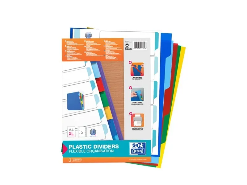 Faneblade Elba A4 Maxi PP 5-delt - 1-5 (Sæt) | Arkivering - Tabblad - PP-Tabblad & Register | GameStuff