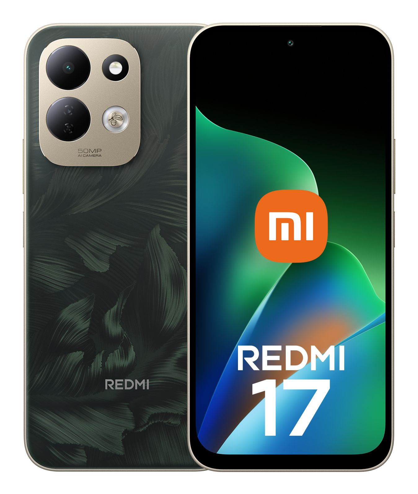 Xiaomi Redmi 17 – 4G smartphone – dual-SIM – RAM 4 GB / Intern hukommelse 256 GB – microSD slot – 6.9 – 1600 x 720 pixels (120 Hz) – 2x bagkameraer 50 MP – front camera 8 MP – egengrøn