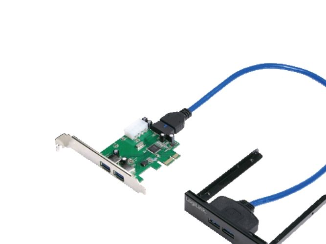 LogiLink PC0058, PCIe, USB 3.2 Gen 1 (3.1 Gen 1), PC, Windows 7 Home Premium, Windows 7 Home Premium x64, Windows 7 Professional, Windows 7 Professional..., 195 mm, 140 mm