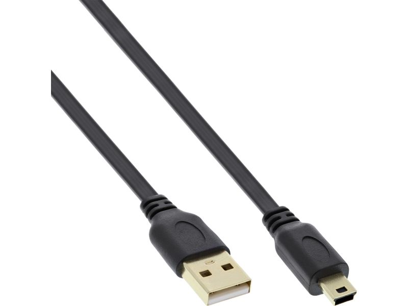 Inline 31803F, 0,3 M, Usb A, Mini-Usb B, Usb 2.0, Sort