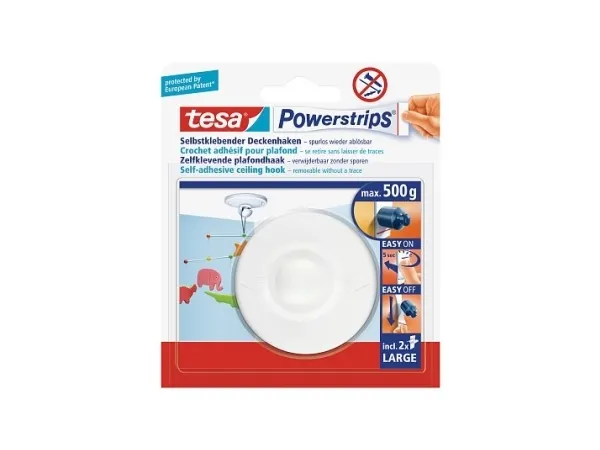 tesa Powerstrips Deckenhaken weiß