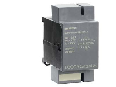 Logo Kontaktor 20A 3 Slutte + 1 Bryde, 24V Dc