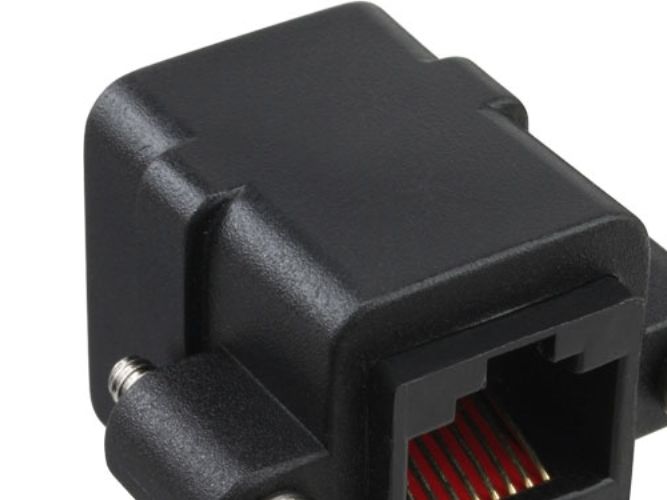 Inline Patchkabelkupplung, Utp, 2X Rj45 Buchse, Zum Einbau, Rj45, Rj45, Buchse, Schwarz
