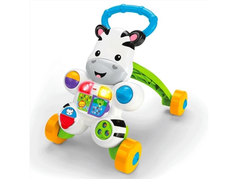 Fisher-Price Zebra-Lauflernwagen, Kunststoff, Mehrfarbig