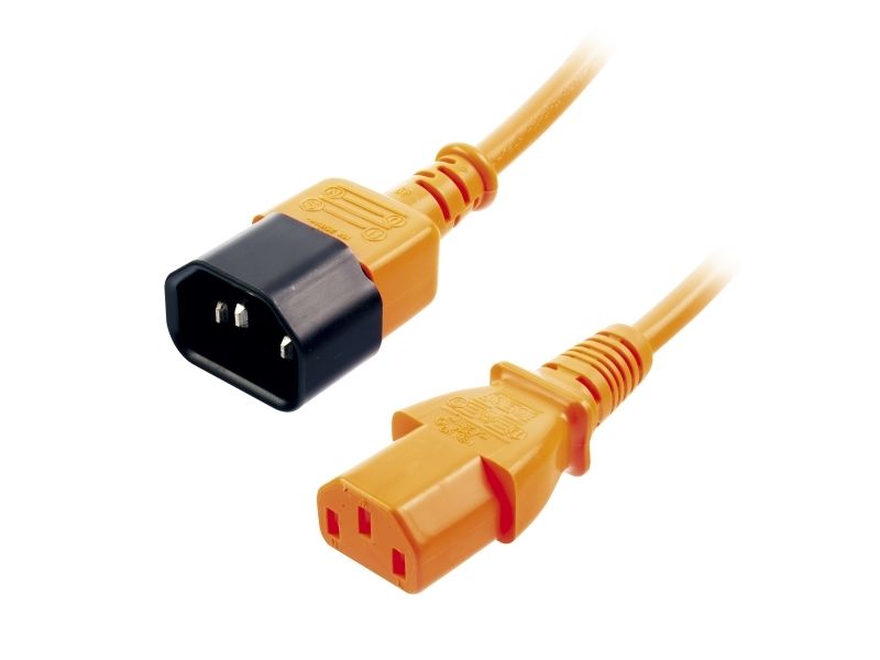 Lindy - Förlängningskabel för ström - power IEC 60320 C13 till IEC 60320 C14 - 2 m - formpressad - orange | Datorer & Surfplattor - UPS - Störningsskydd | GameStuff