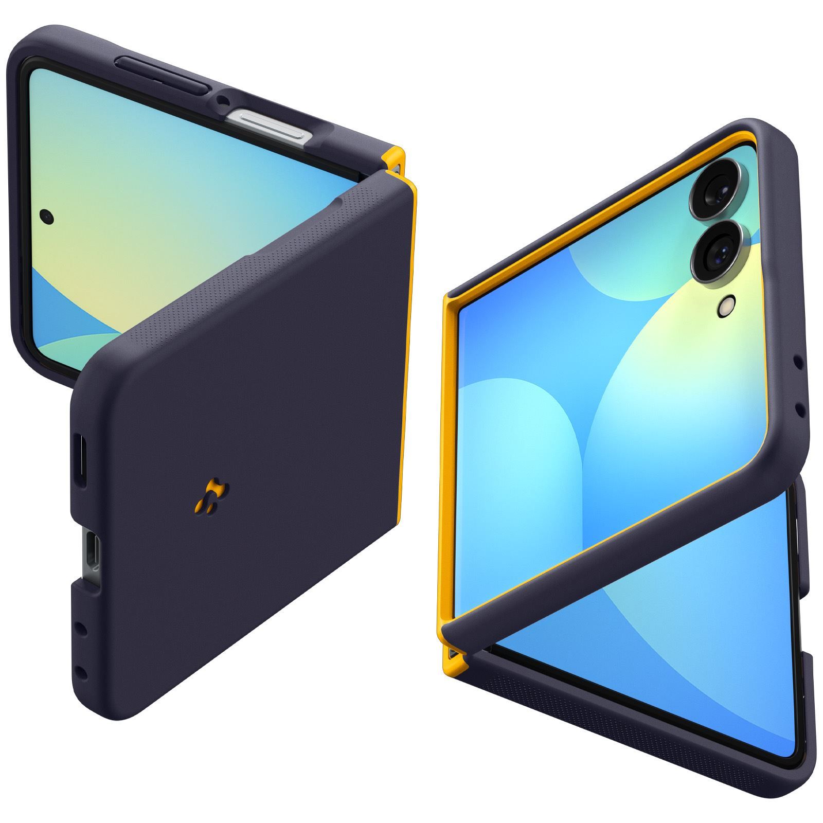 Spigen Acs11522, Cover, Samsung, Galaxy Z Flip8, 17,5 Cm (6.9"), Marineblå, Gul