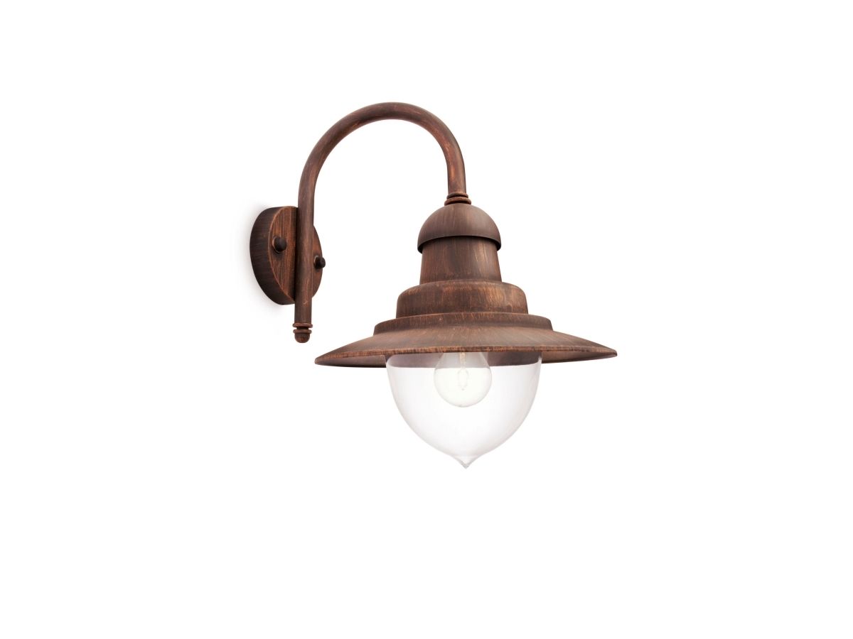 Philips myGarden Raindrop væglampe 60 W E27, uden pære, Udendørs vægbelysning, Bronze, Metal, IP44, Terrasse, Have, I