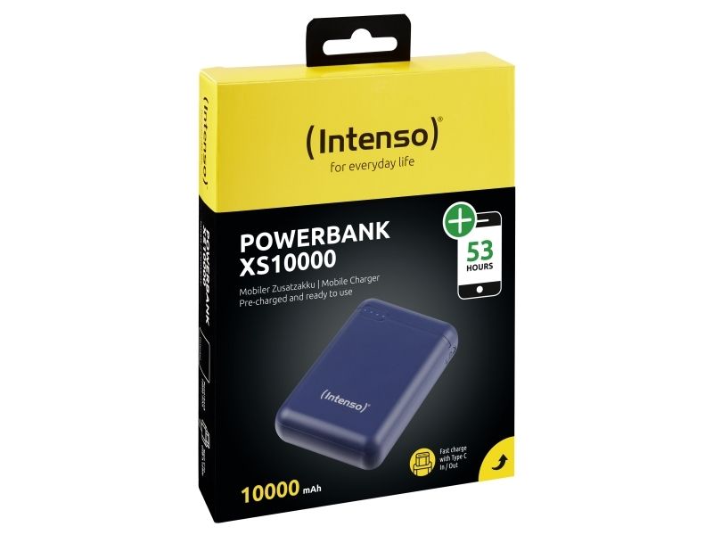 Intenso Xs10000, 10000 Mah, Lithium Polymer (Lipo), Blå