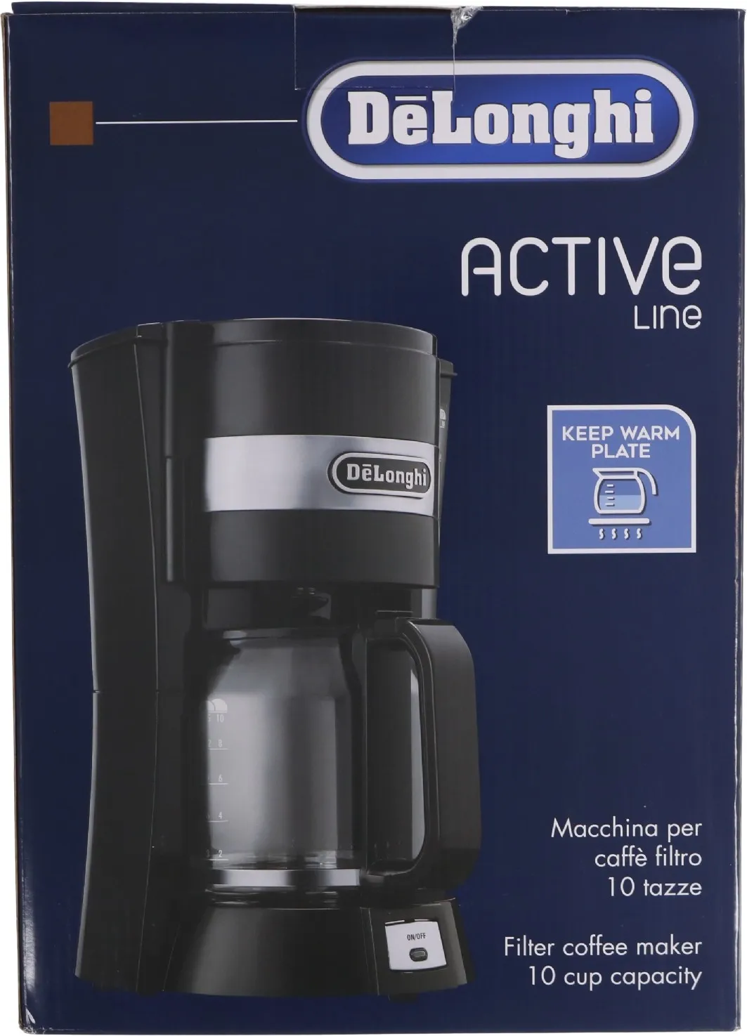De'Longhi ICM15210 - Kaffemaskin - 10 kopper - svart/rustfritt stål
