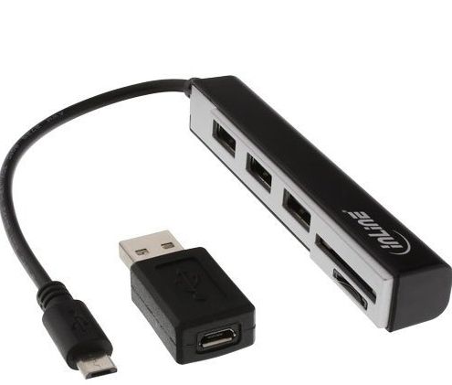 Inline 66775C, Microsd (Transflash),Microsdhc,Microsdxc,Sd,Sdhc,Sdxc, Schwarz, 480 Mbit/S, Abs-Kunststoff, Micro-Usb, 17 Mm