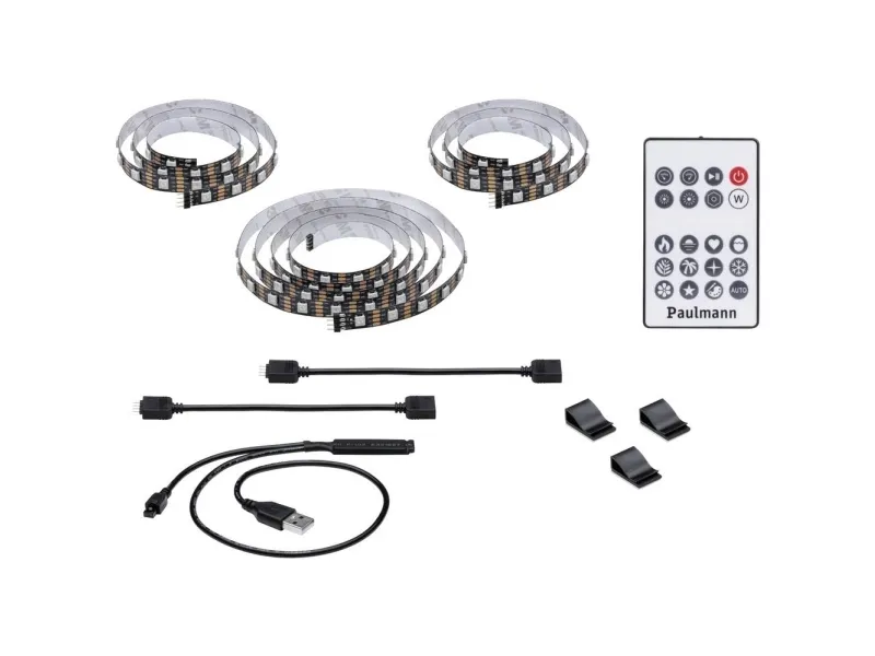 Paulmann 78881, TV-lampestrip, Atmosfære, Indendørs, Sort, Plast, IP20