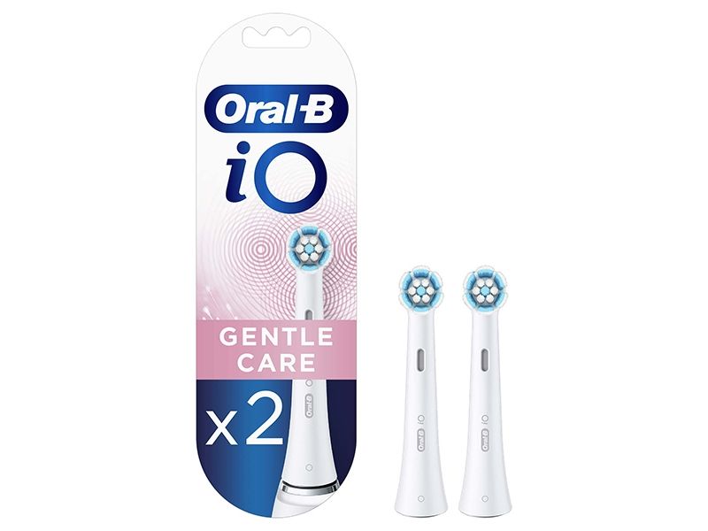 Oral-B Io Tandbørstehoveder 2-Pak, Gentle Care, Hvid, Til Io