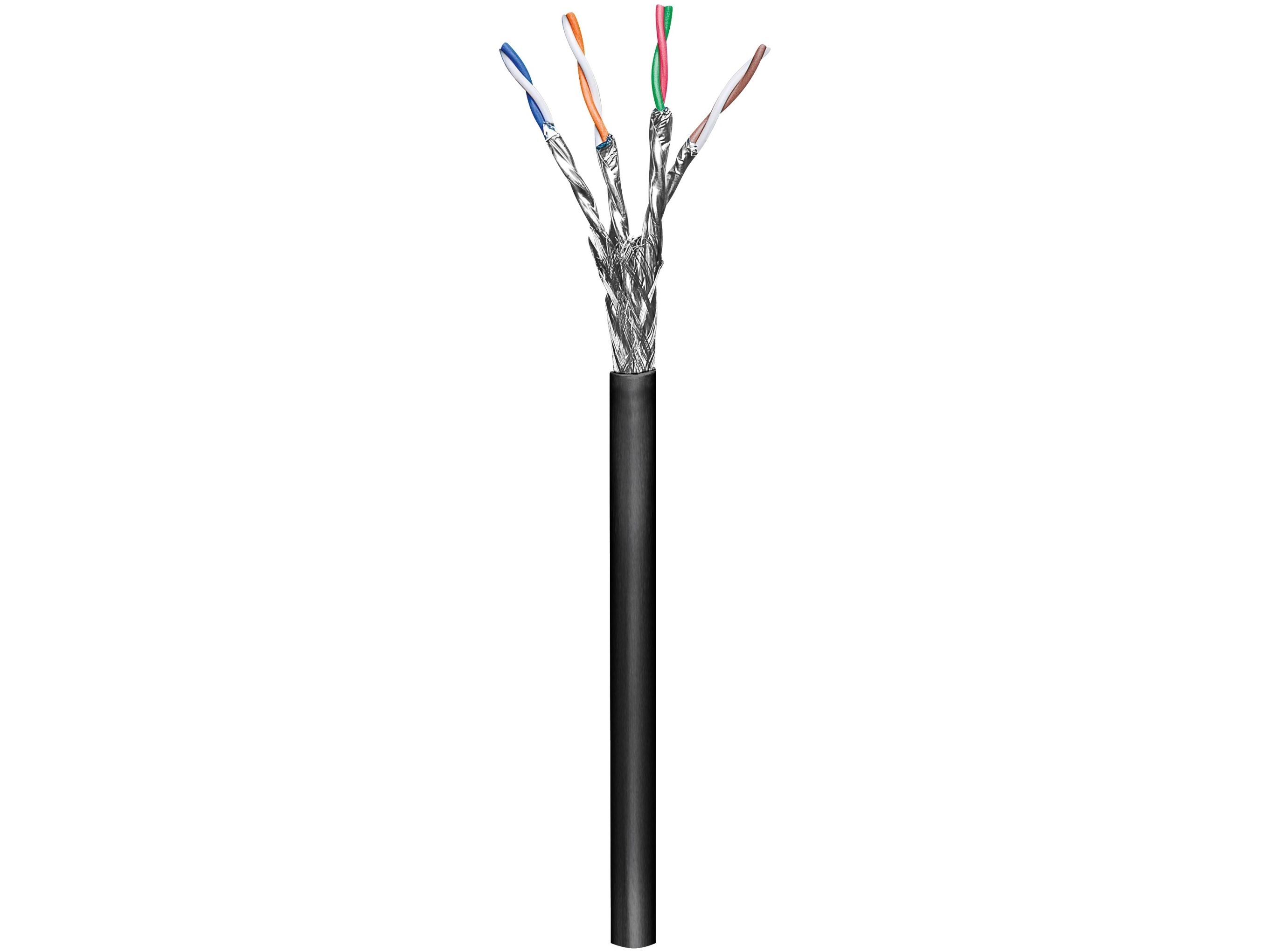 Goobay Cat 6 S/Ftp 100M, 100 M, Cat6, S/Ftp (S-Stp), Sort