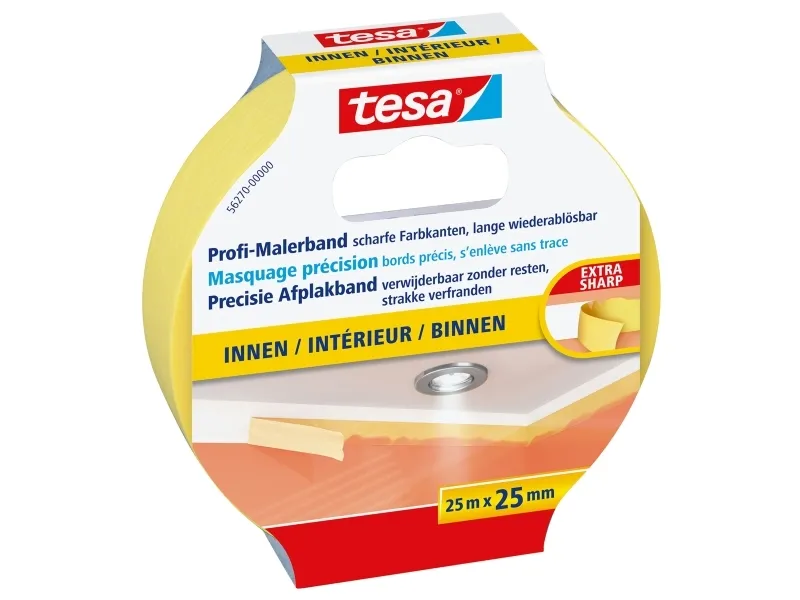 TESA 56270-00000-03, Gul, Maskering, 25 m, 25 mm, 1 stk