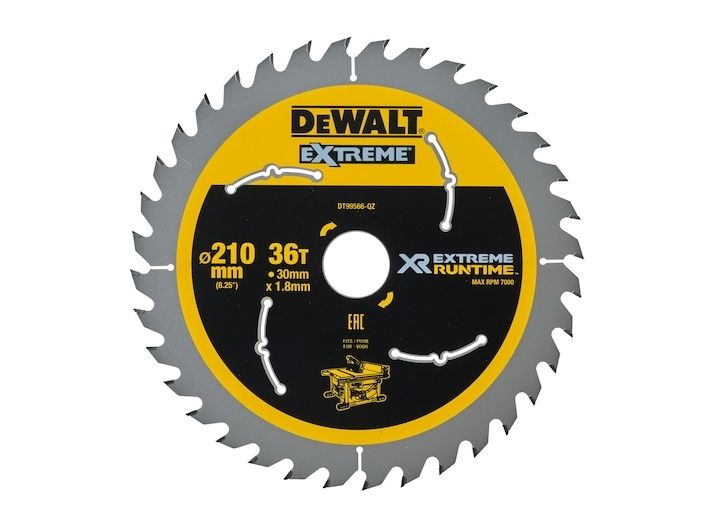 Rundsavsklinge Hm 210X30x1,8 Mm Z36 Wz/Fz 20° Til Dewalt Batteridrevet Bordrundsav Hm 210X30x1,8 Mm Z36 Wz/Fz 20° Til Dewalt Batteridrevet Bordrundsa