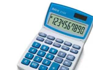 Rexel Ibico 210X - Skrivbordskalkylator - 10 siffror - solcellspanel, batteri - vit, blå | Kontorsmaskiner - Räknare - Skrivbordsräknare | GameStuff