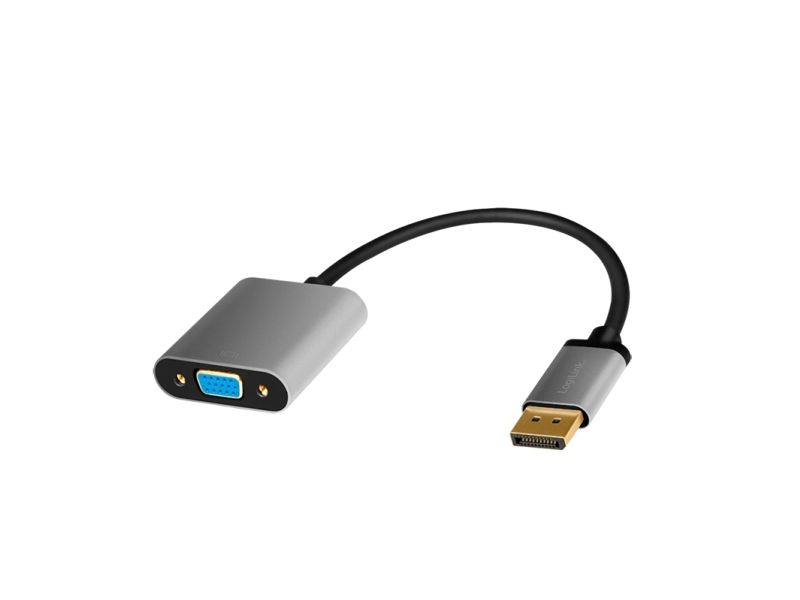 Logilink Cda0109, Displayport, Vga, 0,15 M, Schwarz, Grau