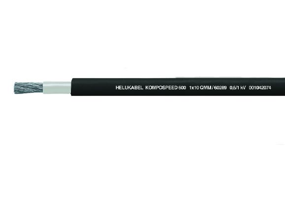 HELUKABEL HELU KOMPOSPEED 600 1x1660290, Lavspændingskabel, Sort, Polyvinylchlorid (PVC), Polyvinylchlorid (PVC), Cooper, 1x16 mm²