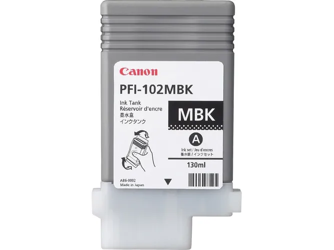 Canon PFI-102 MBK - 130 ml - mattsvart - original - bläcktank - för imagePROGRAF iPF510, iPF610, iPF650, iPF655, iPF750, iPF755, iPF760, iPF765, LP17, LP24 | Skrivare - Bläck, toner & förbrukningsvaror - Bläck | GameStuff