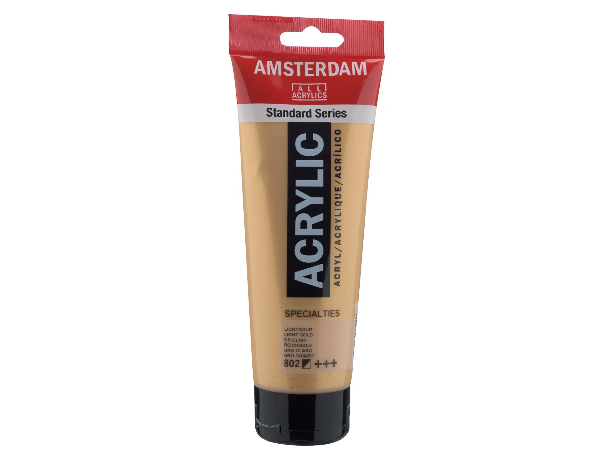 Amsterdam Standard Series Acrylic Tube Light Gold 802 | Skola & Hobby - Konstmaterial - Akryl & Akvareller | GameStuff