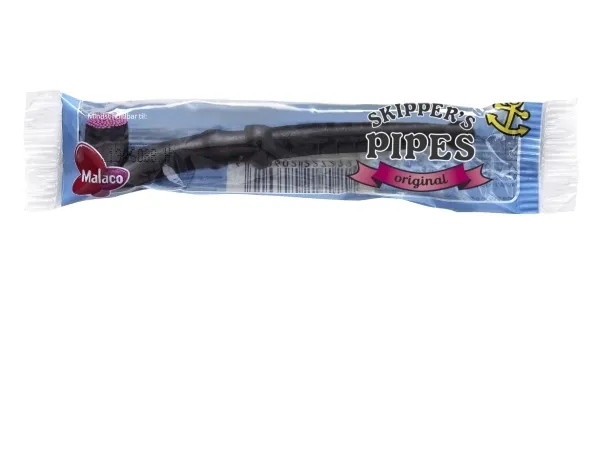 Lakritspipor Skippers Pipes Original 17g - individuellt förpackade - kartong med 60 st. | Catering - Godis, snacks och choklad - Swallow | GameStuff
